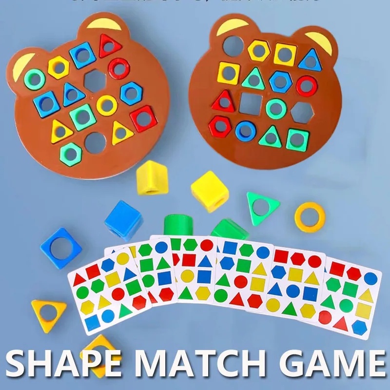 Mainan Puzzle 3D Bayi Bentuk Geometris Warna Senada/Mainan Game Battle Interaktif Edukasi Belajar Anak Untuk Anak