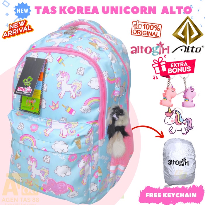 TAS RANSEL ANAK SEKOLAH PEREMPUAN SMA SMP SD IMPOR KOREA UNICORN ALTO GIRL ORI