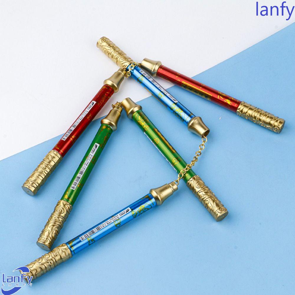 Lanfy. Pulpen Netral Kreatif Tahan Lama Siswa Alat Tulis Acak 0.38mm Tulisan Penandatanganan Pen