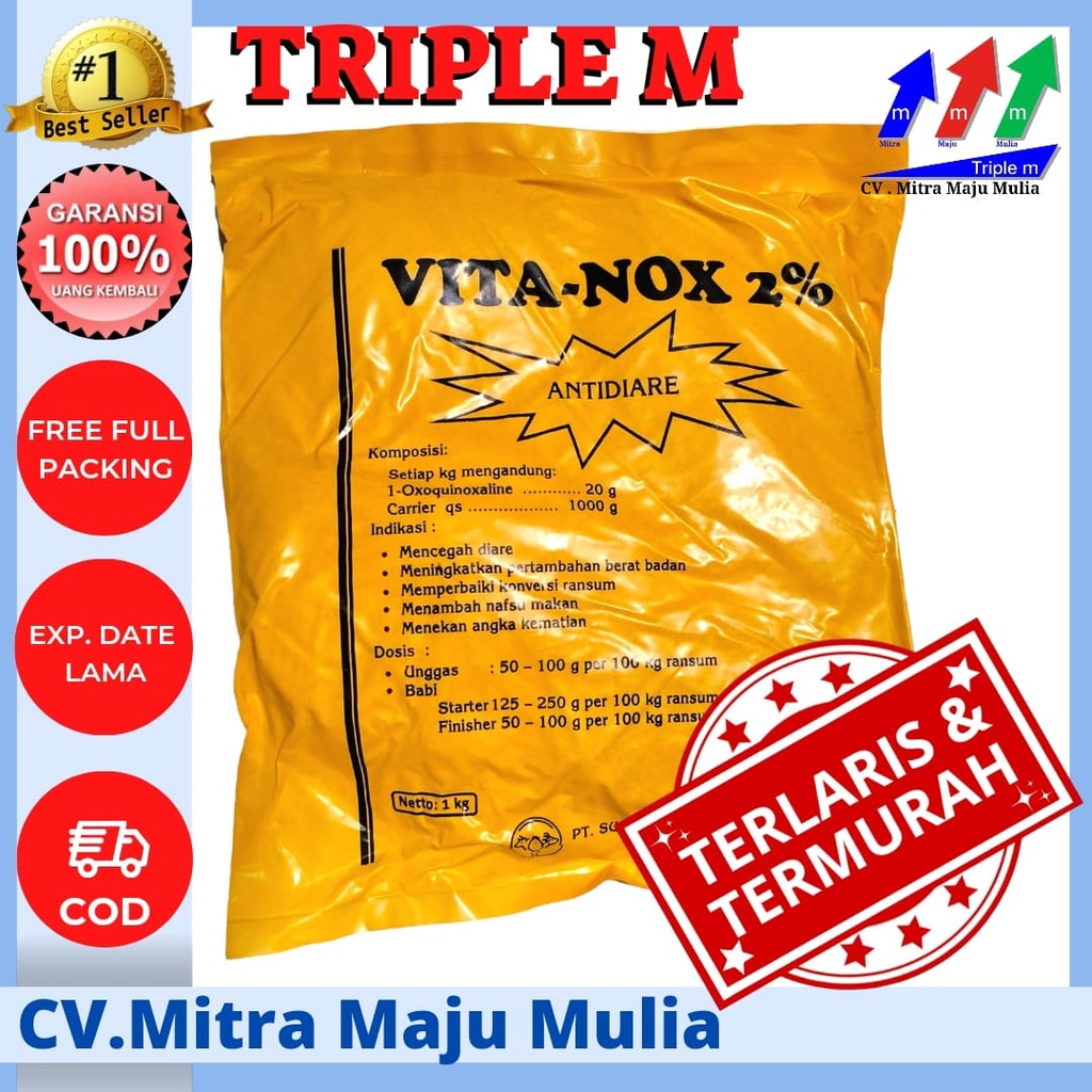 Vitanox 1 kg - Premix Pemacu Pertumbuhan &amp; Penambah Berat Badan Hewan