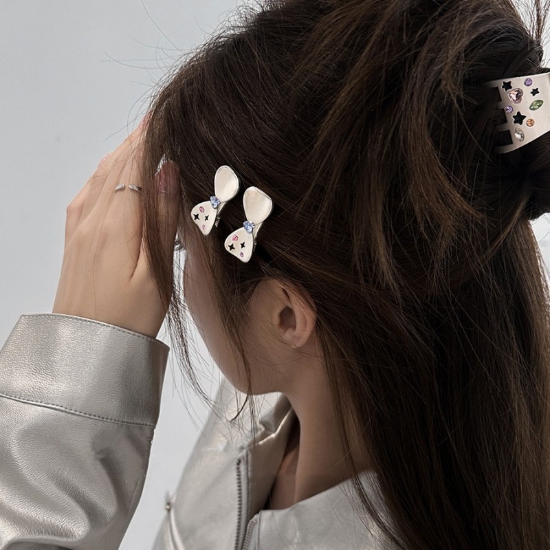 Star frosted mini hair clip Untuk Anak Dengan Poni Patah hair clip Di Dahi Rambut Pendek Di Samping Aksesoris Rambut Kecil Untuk Wanita