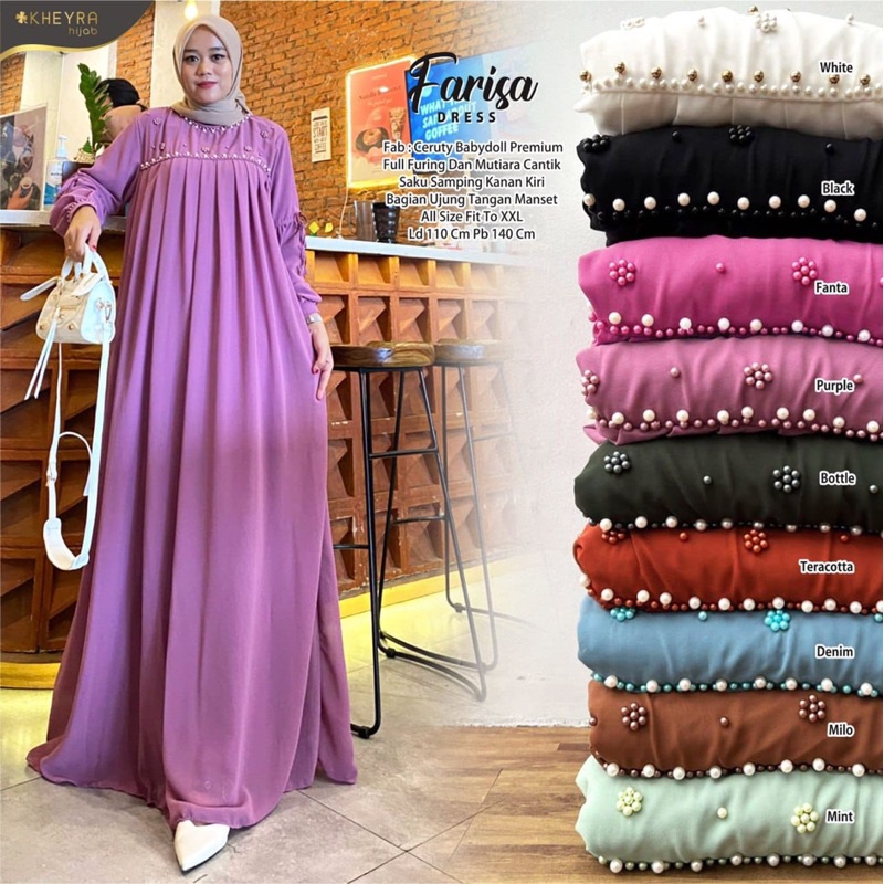 FARISA DRESS ORI KHEYRA | Ld110 Ceruty Premium full furing