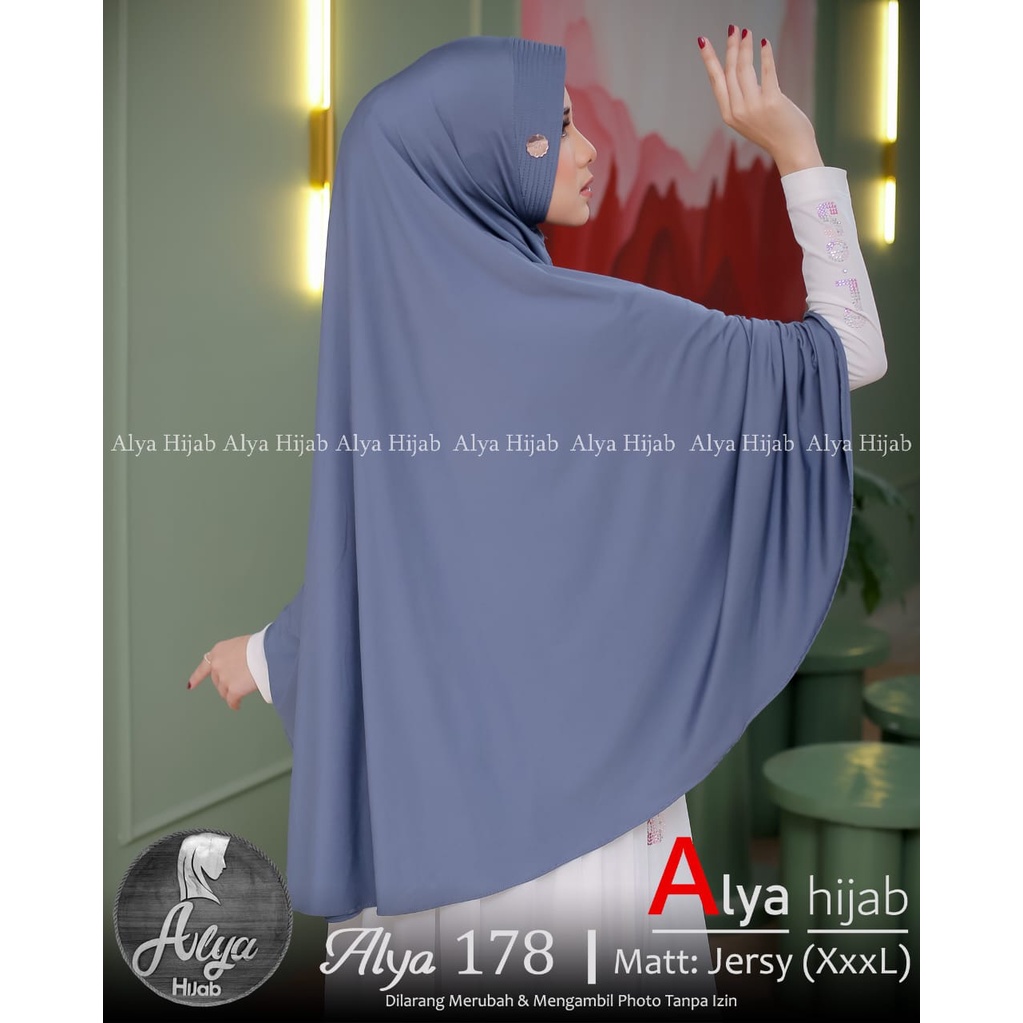 Jilbab Instan Jumbo Alya178 Bahan Jersey By Aura Busana