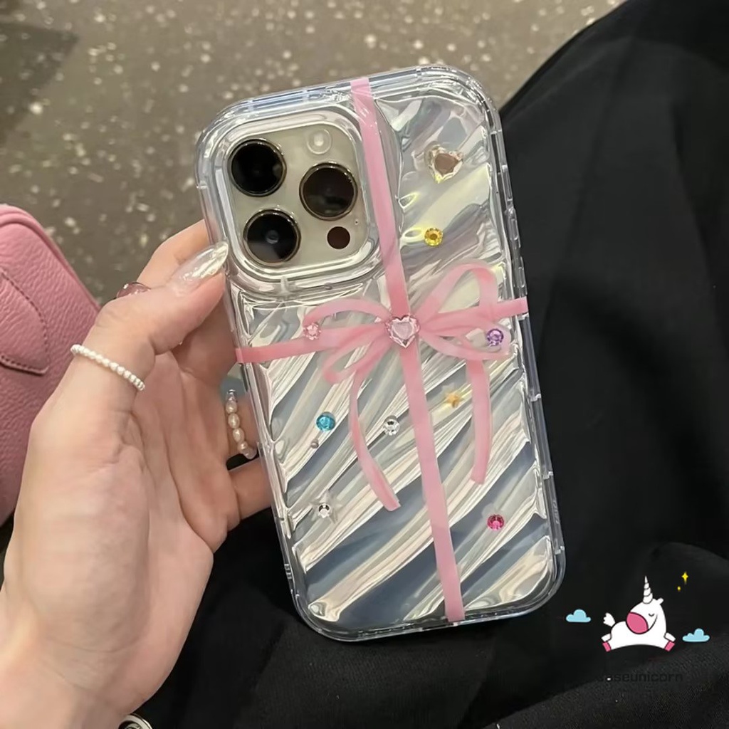 Kompatibel Untuk IPhoneXR X13 11 7Plus 14 12 Pro Max7 6 8 6S Plus XS MAX SE 2020 Kreatif Huruf Sederhana 3D Stereo Korgasi Dazzle Kartu Warna Soft Case Dengan Stiker Hati Berlian