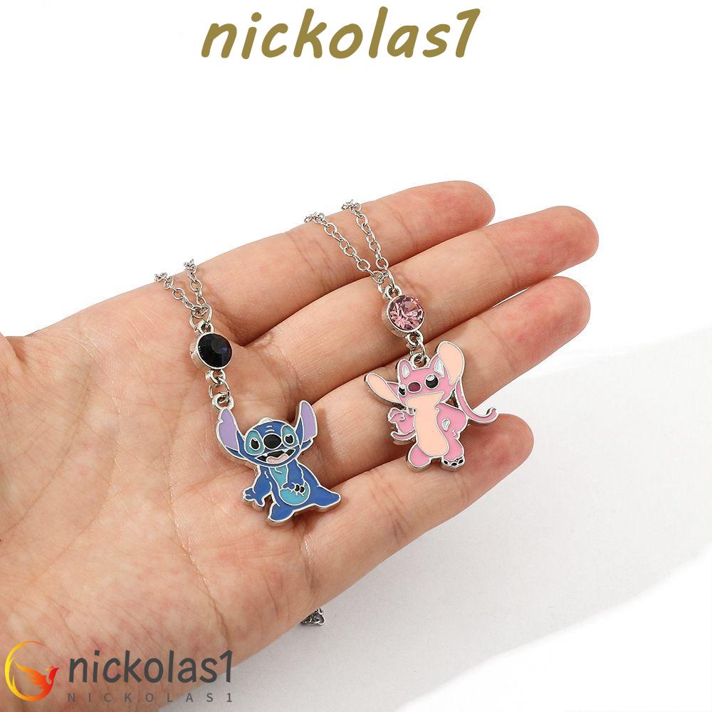 Nickolas1 Best Friends Kalung Lucu Kreatif Perhiasan Persahabatan Lilo &amp; Stitch Angel Stitch Couple Necklace