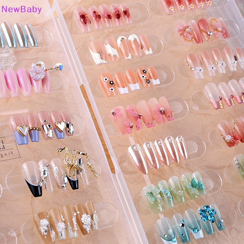 Newbaby Buku Pajangan Ujung Kuku Nail Art Rak Keramas Gel Polish Kuku Palsu Manicure Box ID