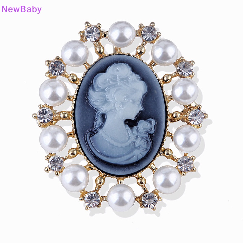 Newbaby 1Pc Vintage Cameo Elegan Bros Wanita Queen Head Portrait Brooch Untuk Perhiasan ID