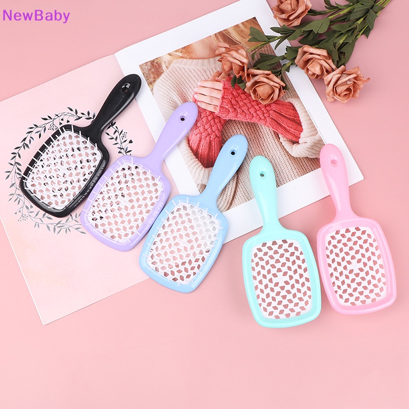 Newbaby Sisir Sisir Rambut Square Spa Massage Combing Sisipan Rambut Sisir Anti Statis ID