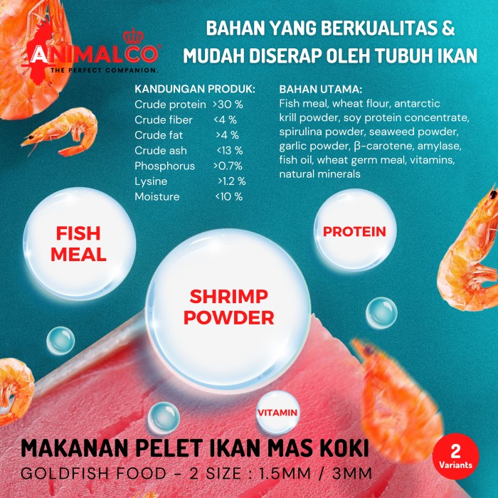 Ay00 PELET IKAN MAS KOKI - PAKAN IKAN MAS KOKI 1.5MM & 3MM