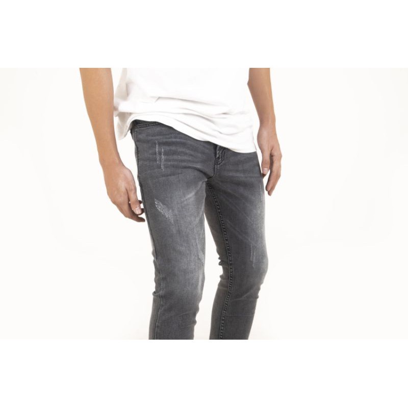 Weird Jeans  - Grey Stone - Celana Jeans Pria Skinny Slimfit Strech polos