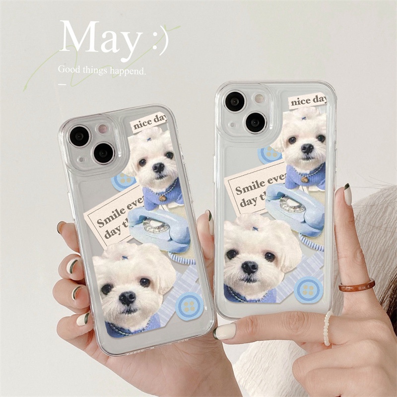 Case Anjing Anjing Anjing Lucu Untuk Vivo S12 S15 S6 S7 S9 S9E S10 5G S10 Pro X30 X30 Pro X50 X60 X70 X80 X27 V23 Pro V23E Iqoo 56 Neo5 Neo6 8 8 Pro Z6 U5 Akrilik Space TPU Cover Belakang