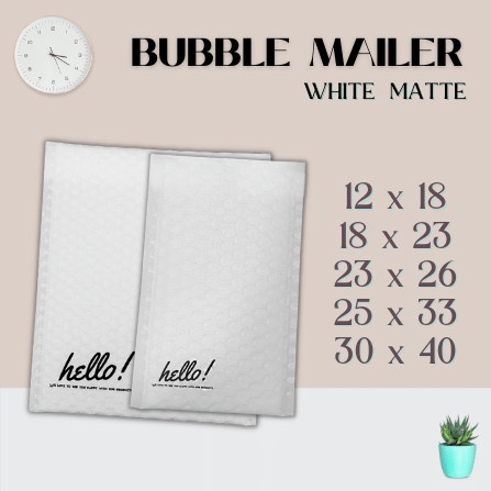 

[SC] AMPLOP BUBBLE | BUBBLE MAILER | BUBBLE PACKING OLSHOP VARIAN PUTIH - 12CM x 18CM, PUTIH MATTE