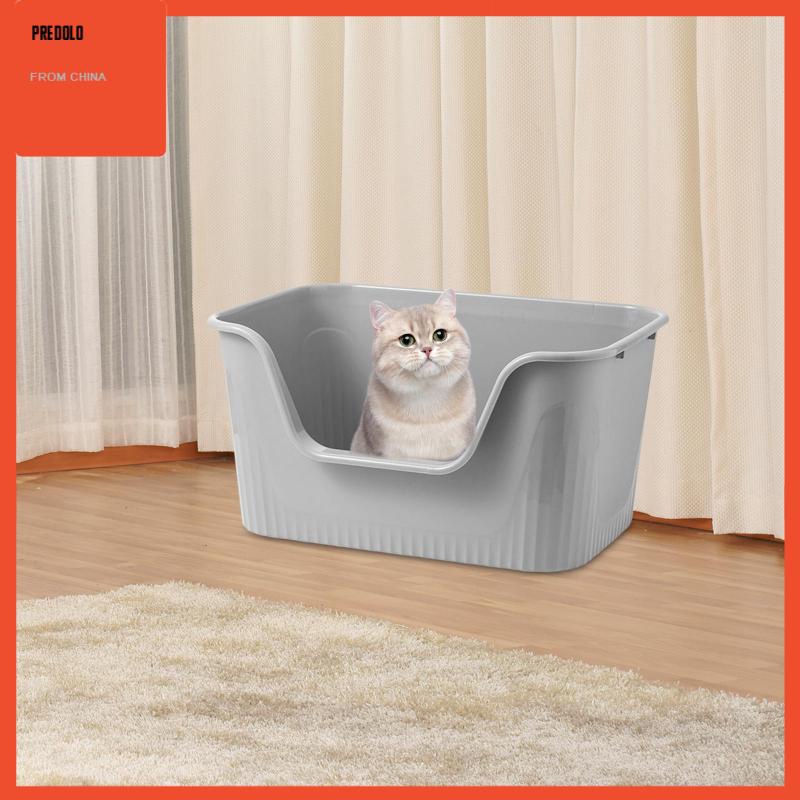 [Predolo] Kotak Kotoran Kucing Portable Deep Loo Large Space Bedpan Open Top Pet Litter Tray