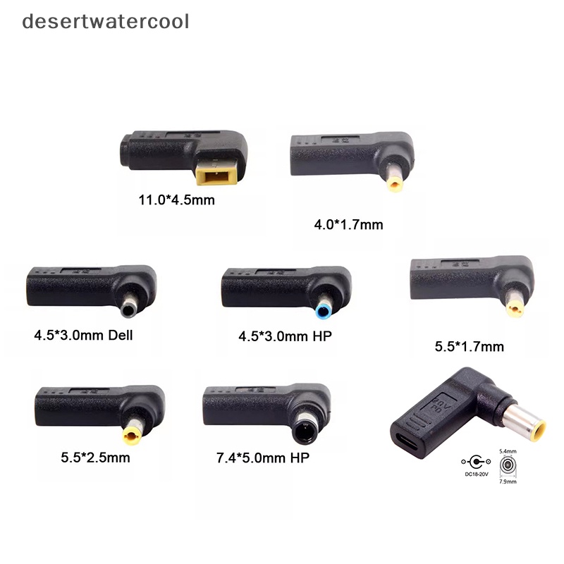 Deid Konektor Jack Listrik USB Tipe C Ke Dc 100W Ke Adaptor Daya Laptop Universal Martijn