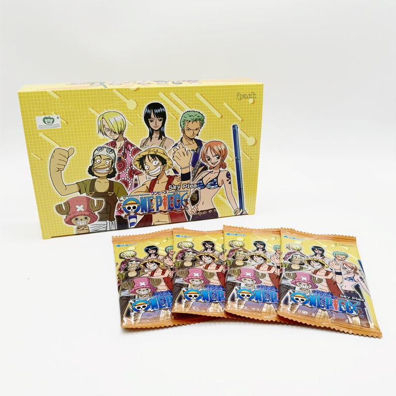 180pcs /Box Kartu Anime One Piece Luffy Nami Robin Zoro Pattern English Card Game Collections Mainan Untuk Penggemar Anak-Anak