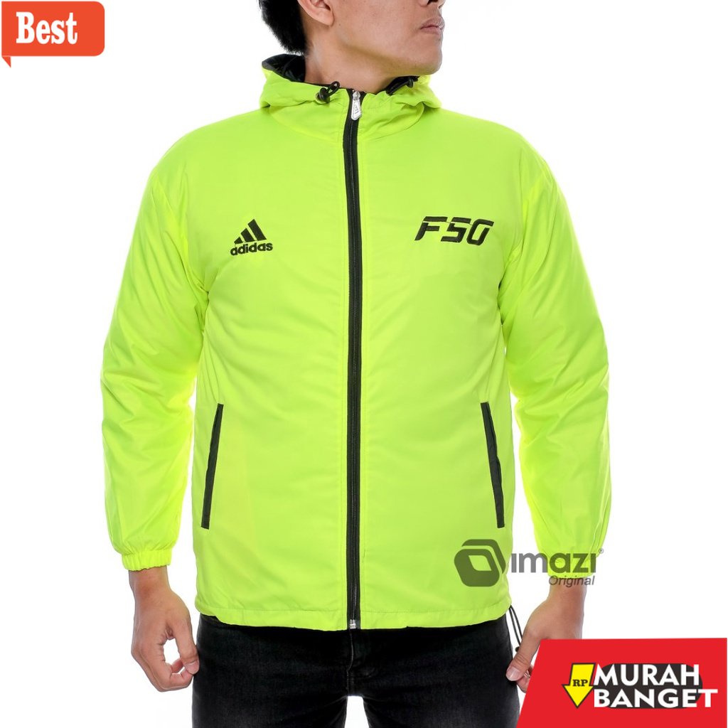 Jaket parasut pria terbaru- Jaket Parasut [Adidas F50] Sporty Olahraga Sepeda Jogging Lari Pria Wani