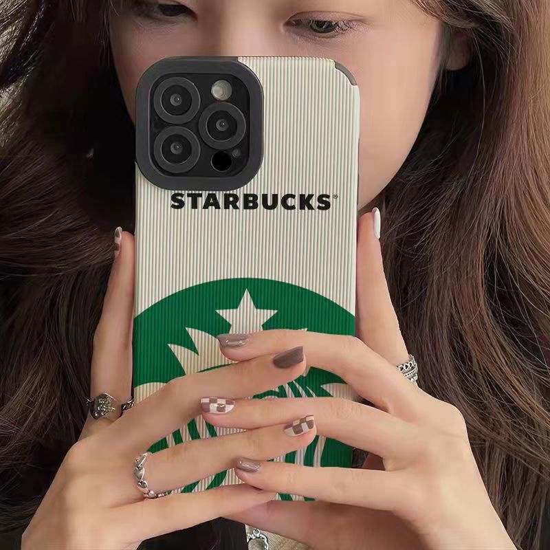 【Lamb Skin】SoftCase for IPhone 6S 7 Plus 8 Plus X XS XR XS Max 11 13 12 14 PRO Max 14 Plus 12 13 MINI Phone Case Starbucks