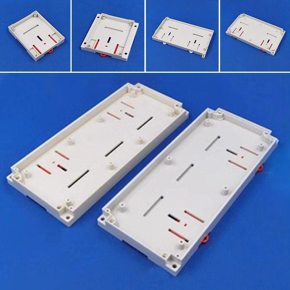 Populer Kotak Proyek Elektronik ABS Plastik PLC Controller Housing Low Base Instrumen Case Parts