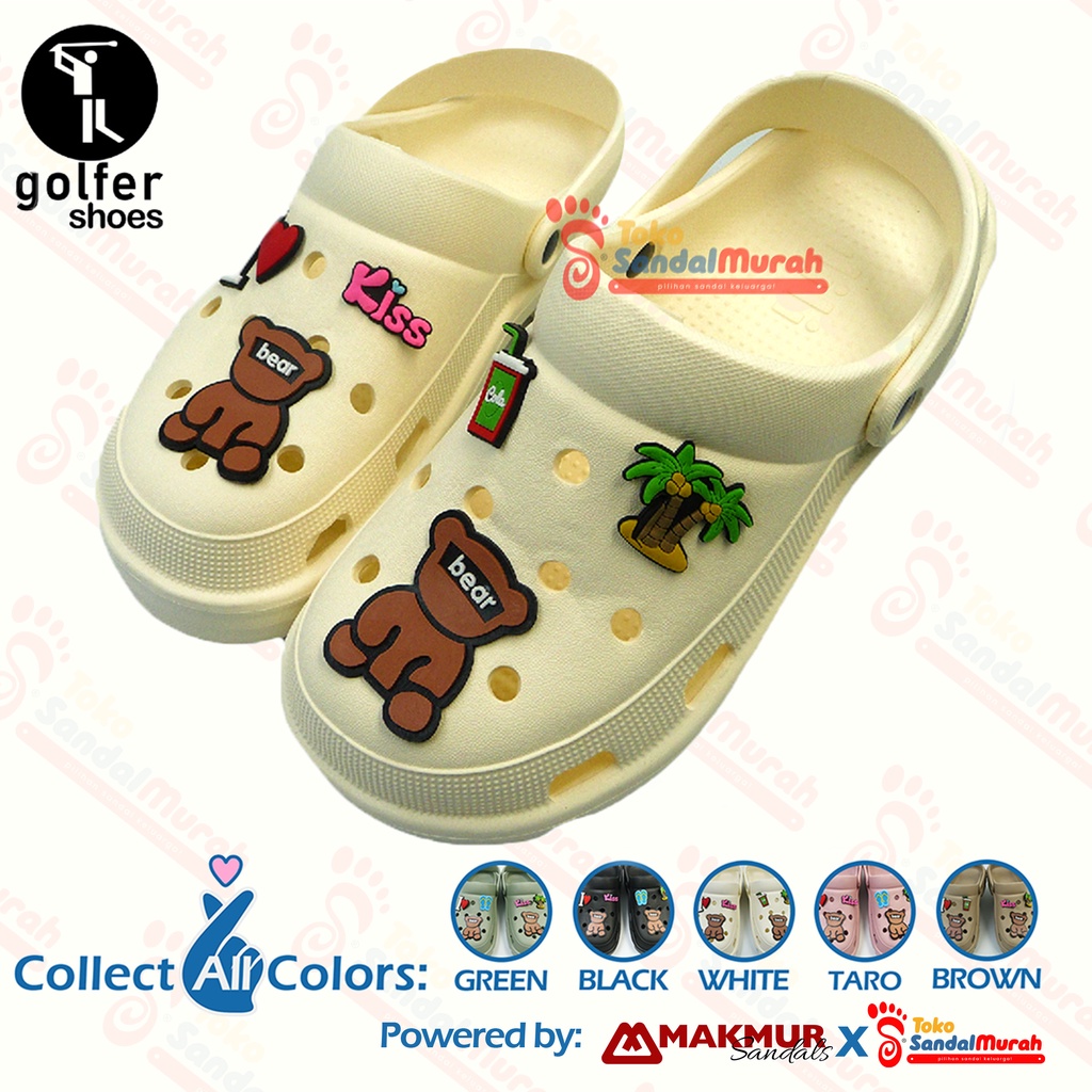 Toko Sendal Murah - Sandal Crocs Baim Perempuan Uk 36-40 / Sandal Perempuan Trendy / Sandal Perempuan Jelly Baim  / Sandal Korea Kualitas Terbaik / Sandal Baim Boneka Lucu / Sandal Baim Anti Licin [ Toko Sendal Murah Golfer 805 ]