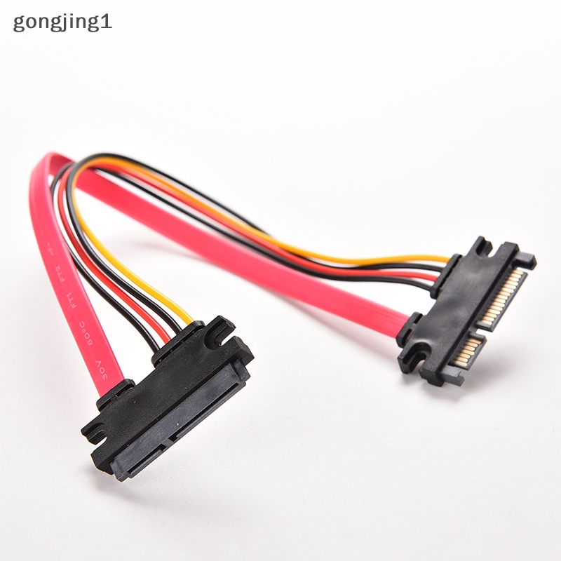 Ggg 12inch Male to Female 7 +15 Pin SATA Data HDD Power Combo Perpanjang Kabel Ekstensi ID