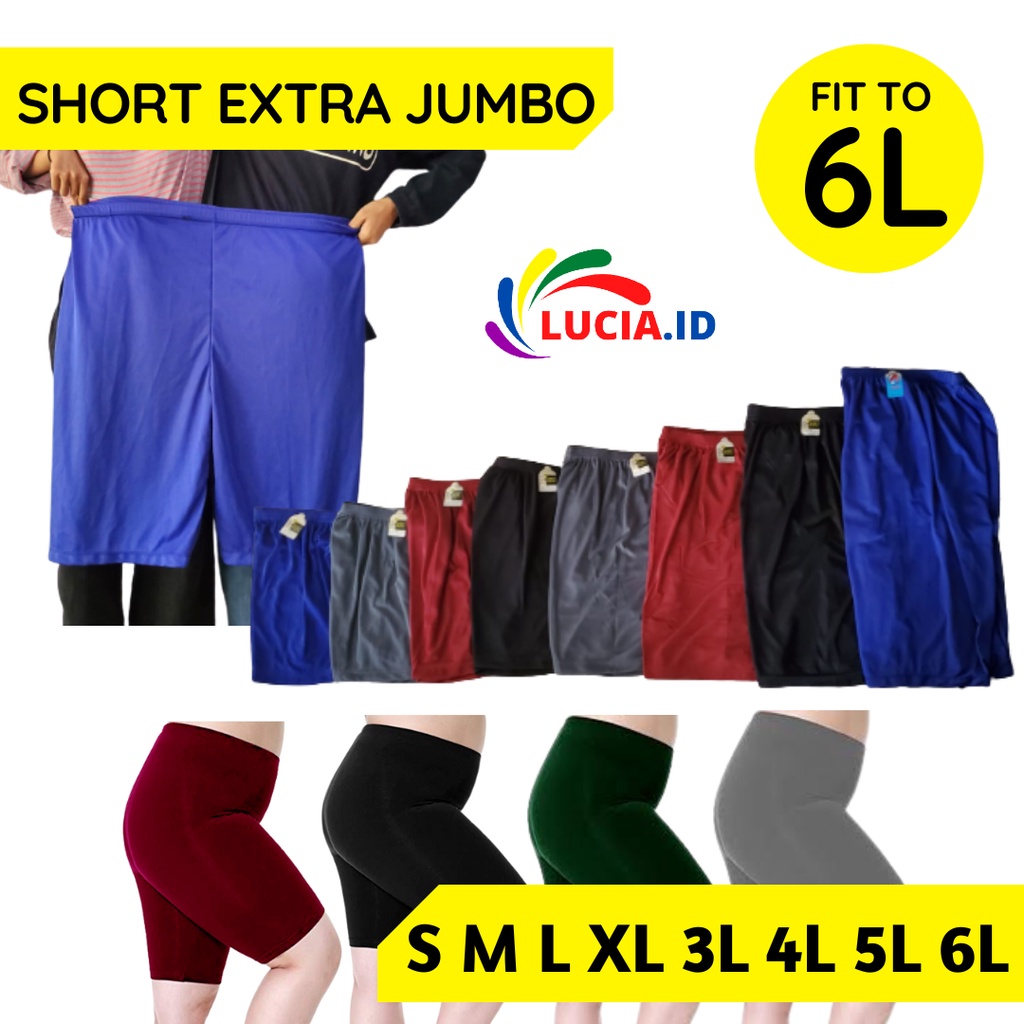 GROSIR 12 PCS Celana Pendek Shot Daleman Perempuan Wanita Dewasa EKSTRA JUMBO SIZE S M L XL 3L 4L 5L