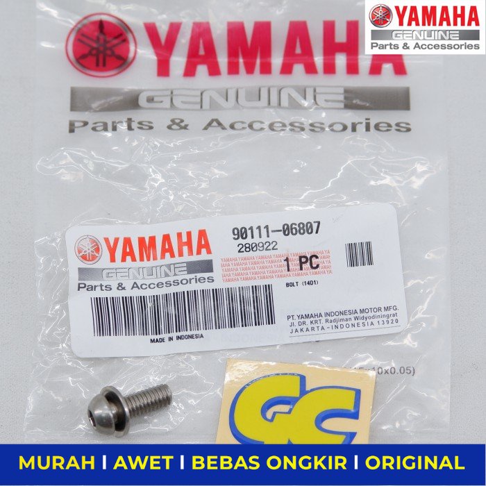 Baut Cover Knalpot Yamaha Nmax Aerox 155 Vixion Nva Nvl Ori - Sparepart Sperpart Spare Part Motor Ya