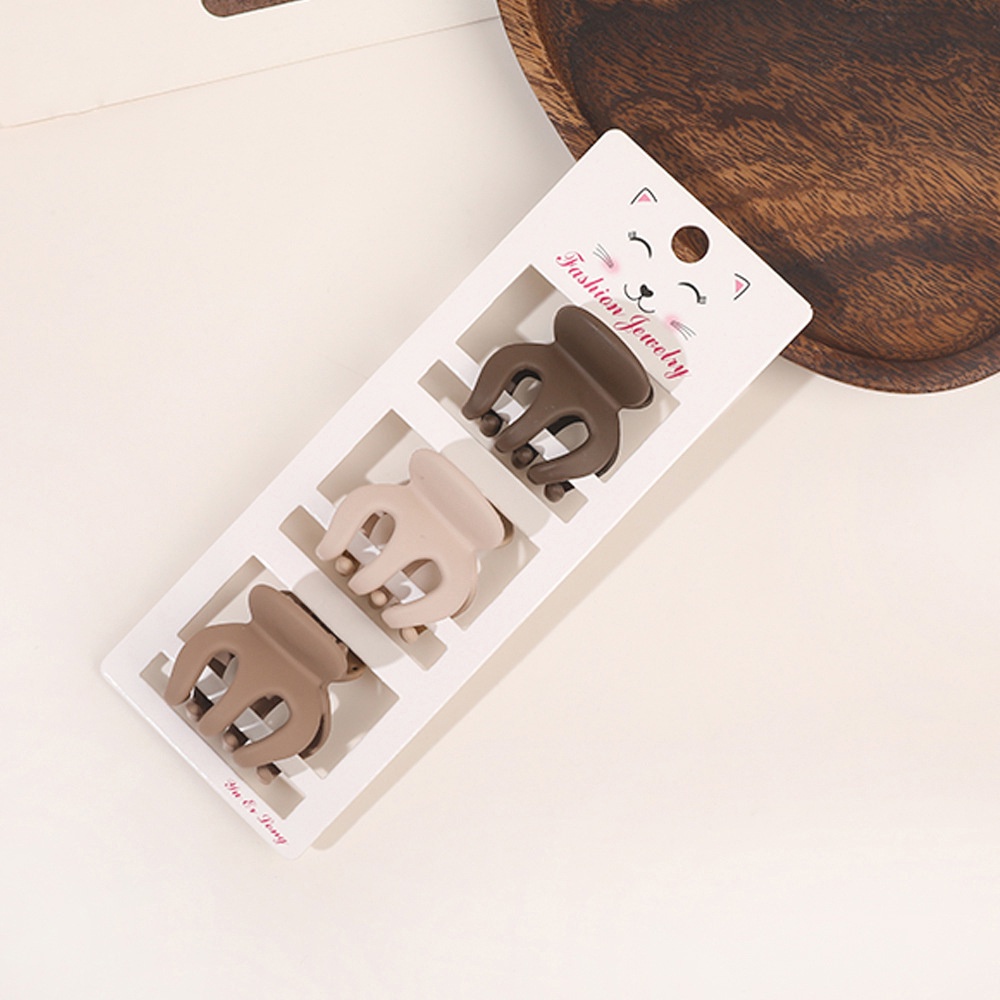 3pcs/set Korea Warna Solid Bunga Kecil Klip Rambut Mode Sederhana Tinggi Ponytail Jepit Rambut Wanita Aksesoris Rambut