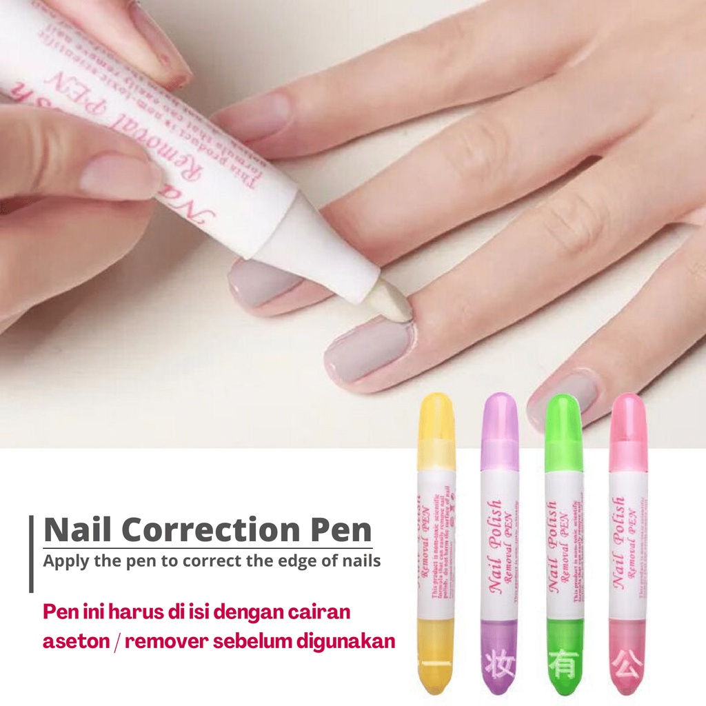 ~AB~ Nail polish corrector pen pembersih kutek pinggiran kutek nail corrector pen/penghapus pinggiran kuku/nail remover pen