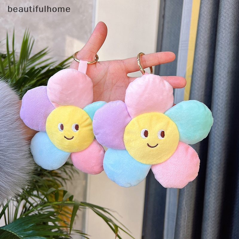 {Cantikhome} Gantungan Kunci Mewah Lucu Bunga Matahari Gantungan Kunci Mobil New Sunflower Plush Keychain.