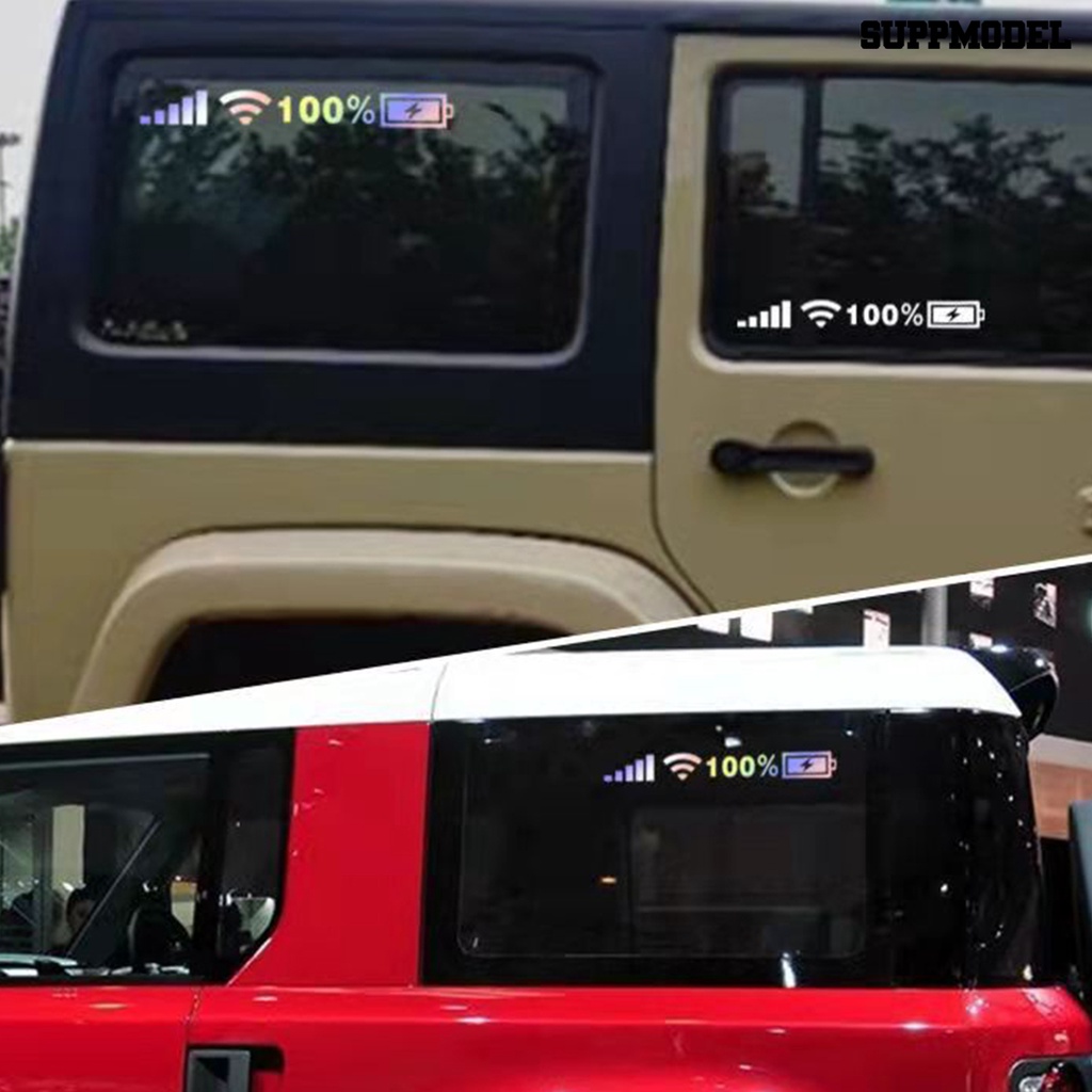 [SM]2Pcs Stiker Kaca Mobil Eye-catching Tahan Air Kepribadian Yang Indah Menarik Menghias Sinyal Perekat Diri Wi-Fi Mobil Decals Aksesoris Mobil