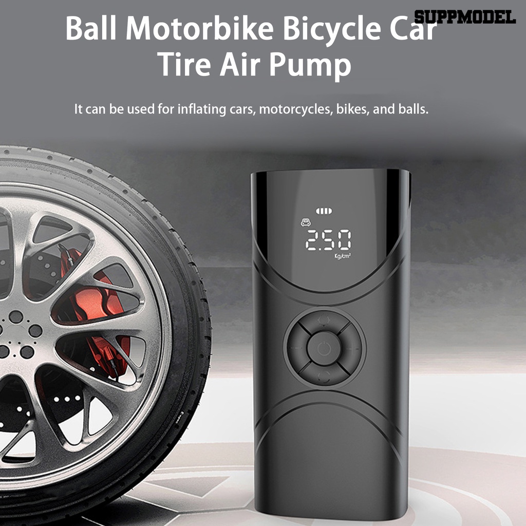 [SM] Tire Inflator Kompresor Angin Portable Dengan Lampu LED Pengukur Tekanan Digital 9000mAh 150PSI Tiupan Cepat Bola Kuat Motor Sepeda Mobil Ban Pompa Angin