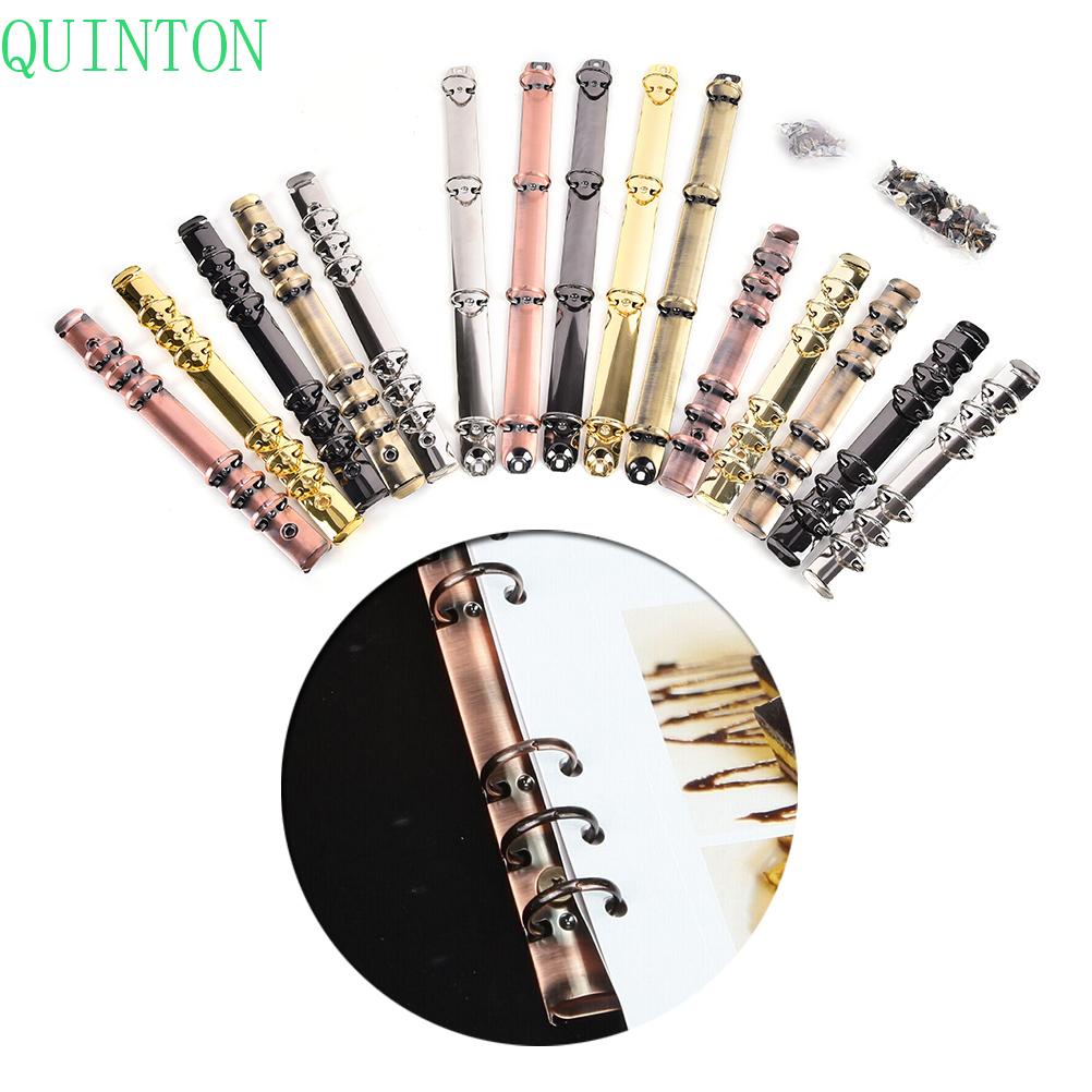 Quinton Spiral Rings Binder Clip Dengan Sekrup File Folder Clip Notebook Diary File Folder Isi Ulang