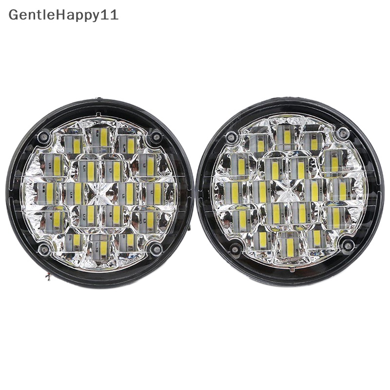 Gentlehappy 2pcs 12V 18LED Putaran Lampu Kabut Mobil Mengemudi DRL Siang Berjalan Cahaya Putih Terang  Id