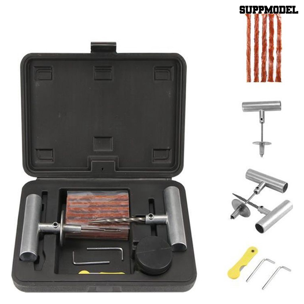 [SM]37Pcs /Set Kit Reparasi Ban Datar Effortless Long Service Life Anti Karat Penggantian Hand Tool Universal Tire Repair Set Untuk Motor