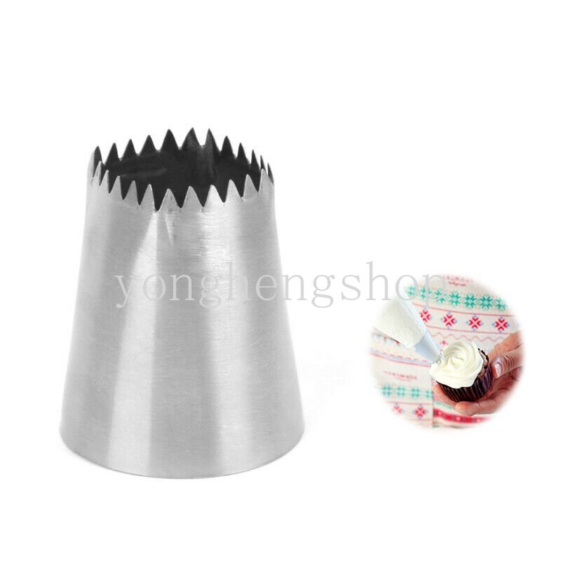 24 /32Teeth Ukuran Besar Square Icing Piping Nozzle Dessert Cupcake Fondant Alat Dekorasi Kue DIY Pastry Tips Dapur Baking Aksesoris