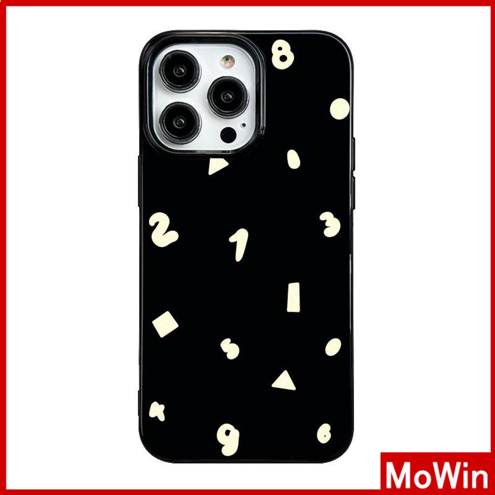 Case iPhone 14 Pro max iPhone Case Hitam Glossy TPU Lembut Tahan Guncangan Perlindungan Kamera Merah Muda Hitam Digital Sederhana Kompatibel dengan iPhone 13 Pro max 12 Pro Max 11 xr xs max 7Plus 8Plus
