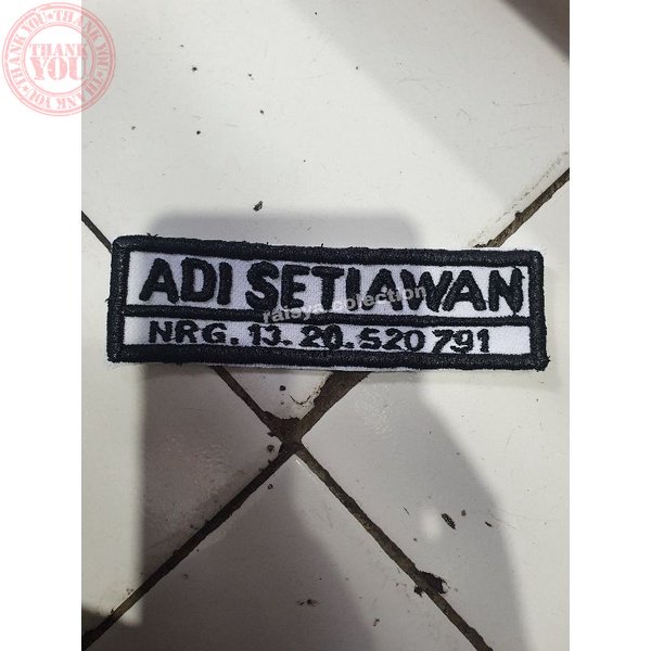 Bordir bet bordir timbul nama satpam Terbaru BordirNama dadabisa pesan satuan