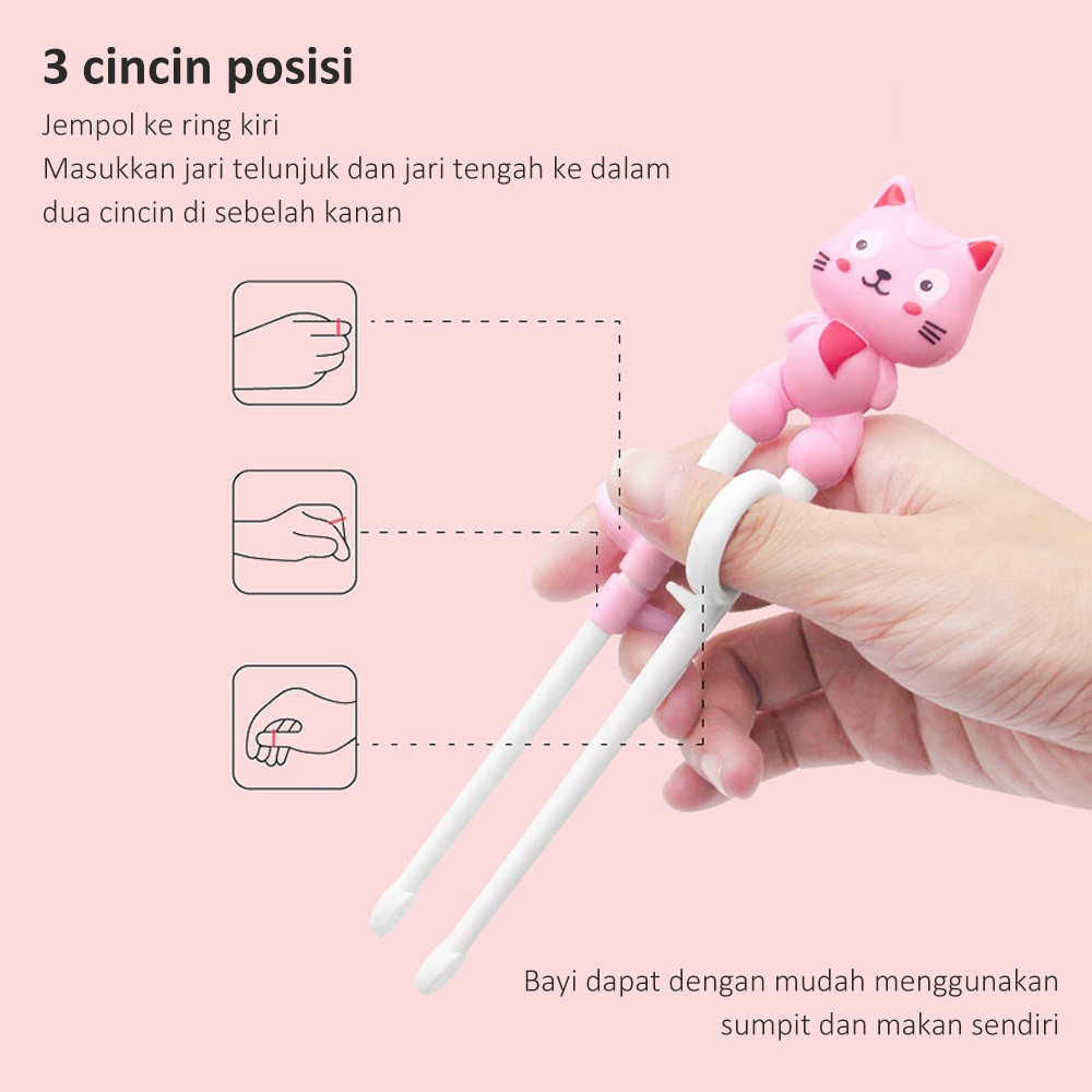 Mumystation Sumpit Latihan Anak  Sumpit Anak Karakter Training Chopstick