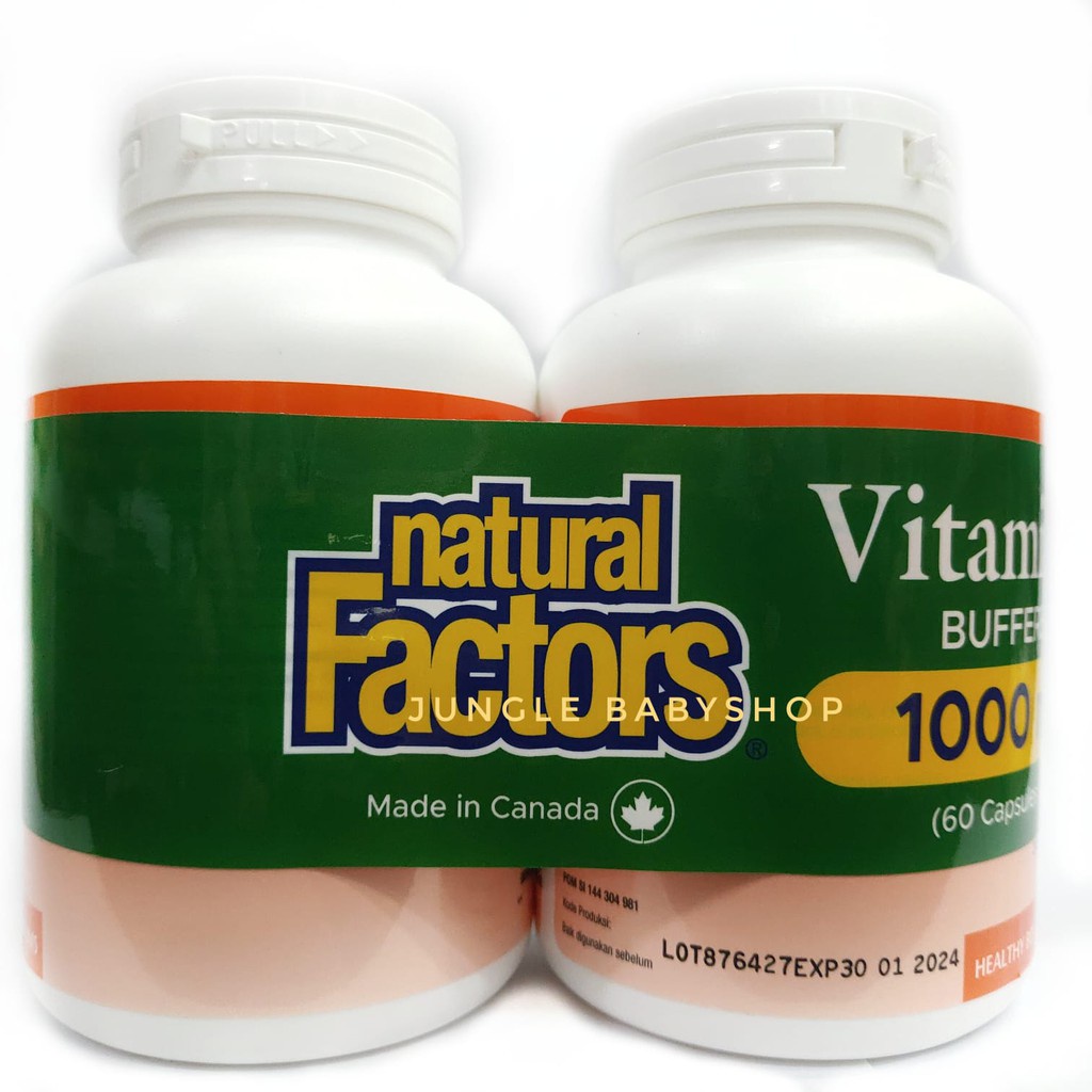 NATURAL FACTORS VITAMIN C 1000 mg 60 capsules Buffered Calcium Ascorbate ISI 60 dulu sunkist Natural Factor