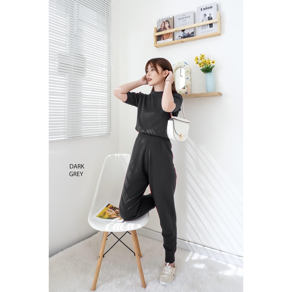 (J95, B102) Atasan dan celana jogger set (dijual terpisah) joger wanita