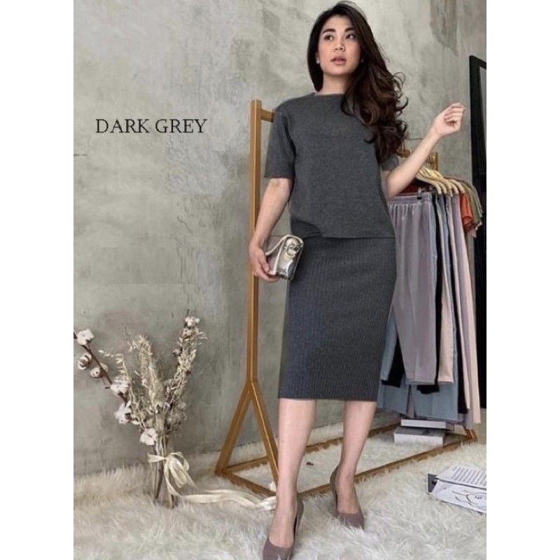 (B102, R70) knit formal dress ( rok dan atasan dijual terpisah ) bisa dijadikan set dress