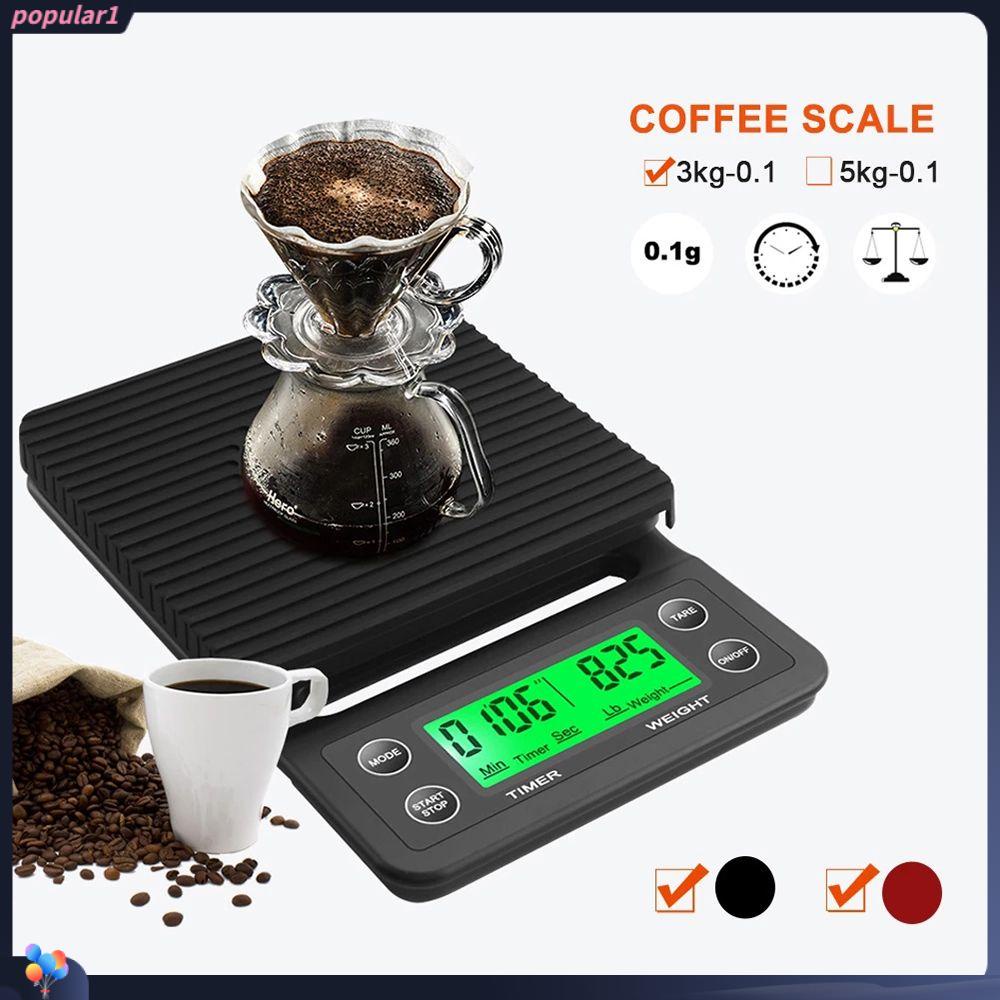 POPULAR Populer Drip Coffee Scale Professional Dengan Timer Smart LCD Timbangan Elektronik