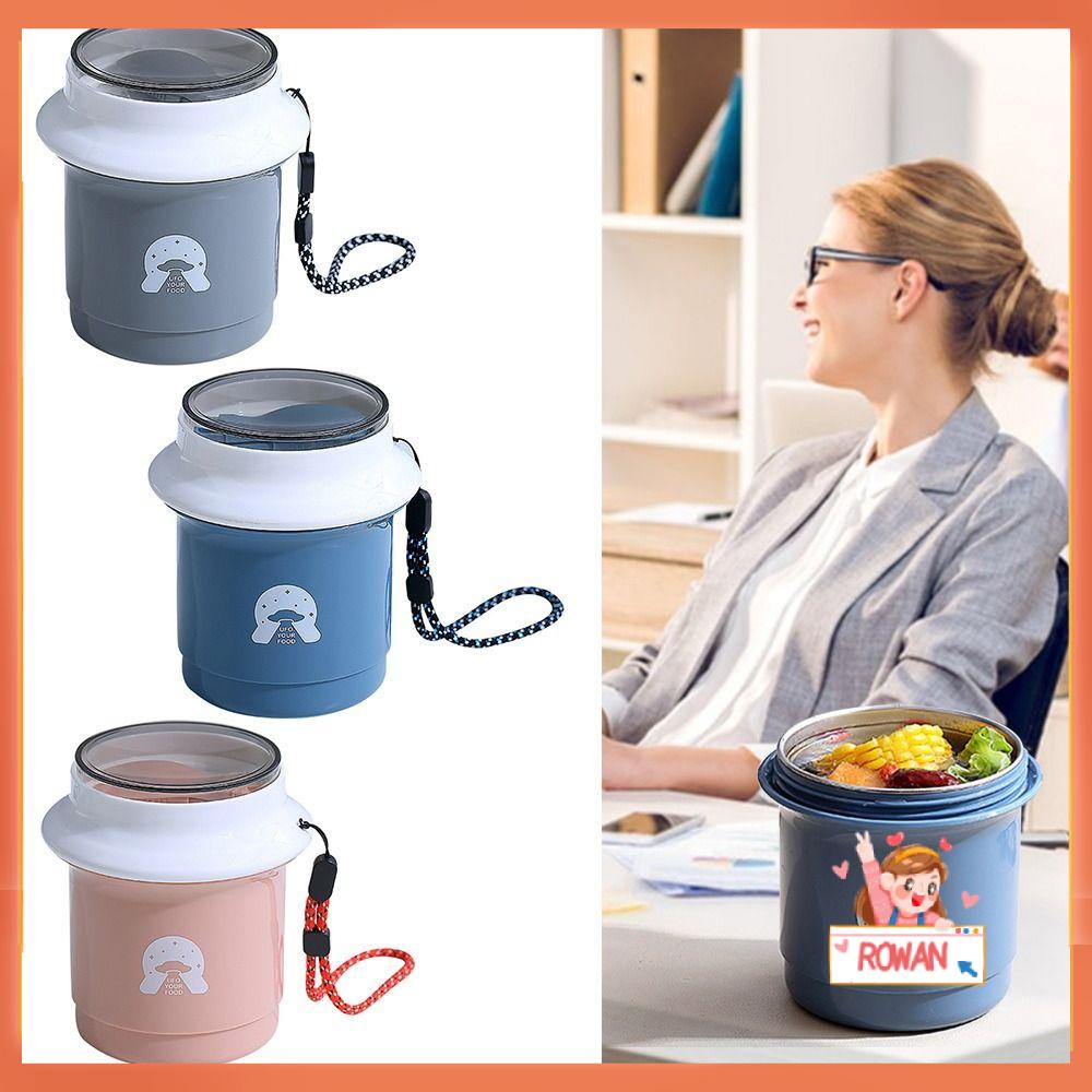 R-FLOWER Lunch Box Kotak Bubur Microwavable Dengan Sendok Wadah Makanan