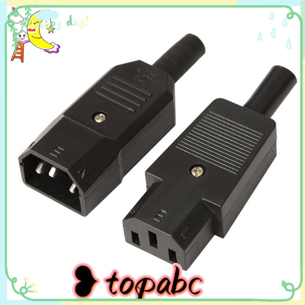 Top 3Pcs Konektor Power AC, Soket Colokan AC Male Female, 3pin C13 C14 10A 250V. Konektor Power Untuk Rewirable