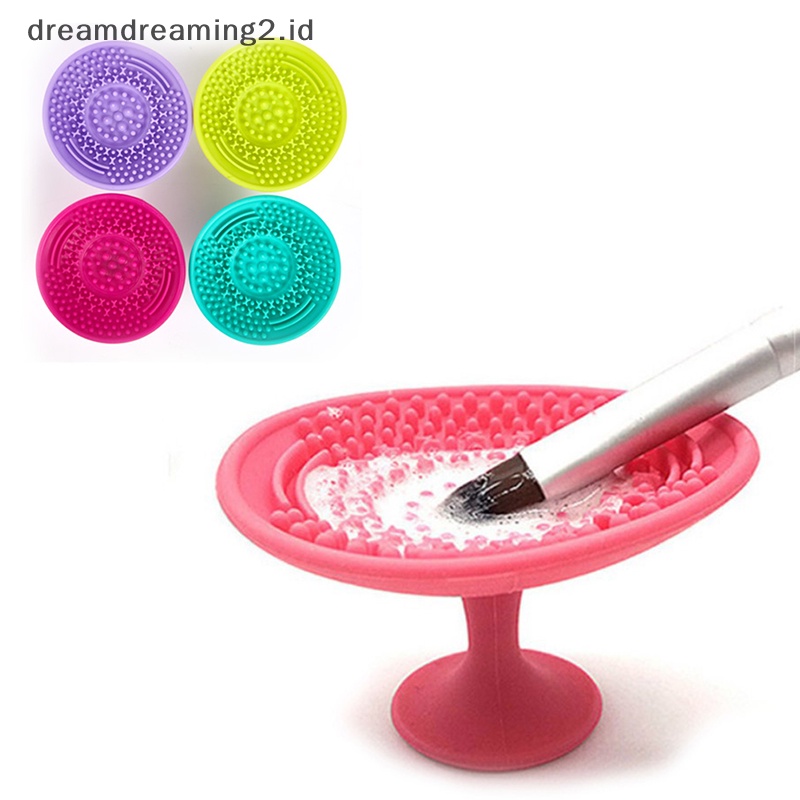 (drea) Kuas Kosmetik Makeup Pembersih Pembersih Cuci Silicone Pad Mat Scrubber Board //