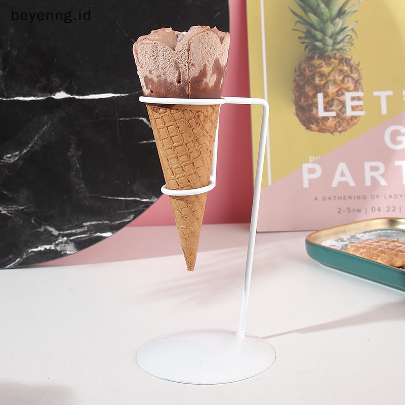 Beyen Ice Cream Cone Holder Display Stand Ulang Tahun Pernikahan Dengan Base Popcorn Reusable ID