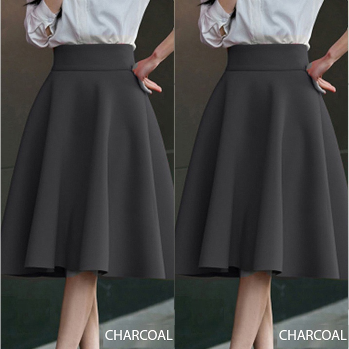 Flare midi skirt (A190)