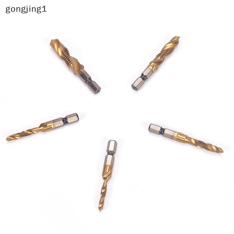 Ggg M3-M10 Hex Shank Titanium Plated HSS Mata Bor Ulir Sekrup Tangan Metric Tap ID