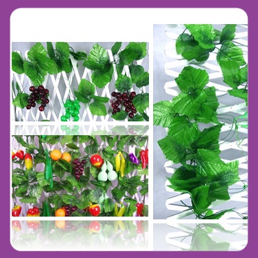 Artificial Hiasan Dinding Rambat Pohon Tanaman Buah Sayuran Daun Anggur Plastik