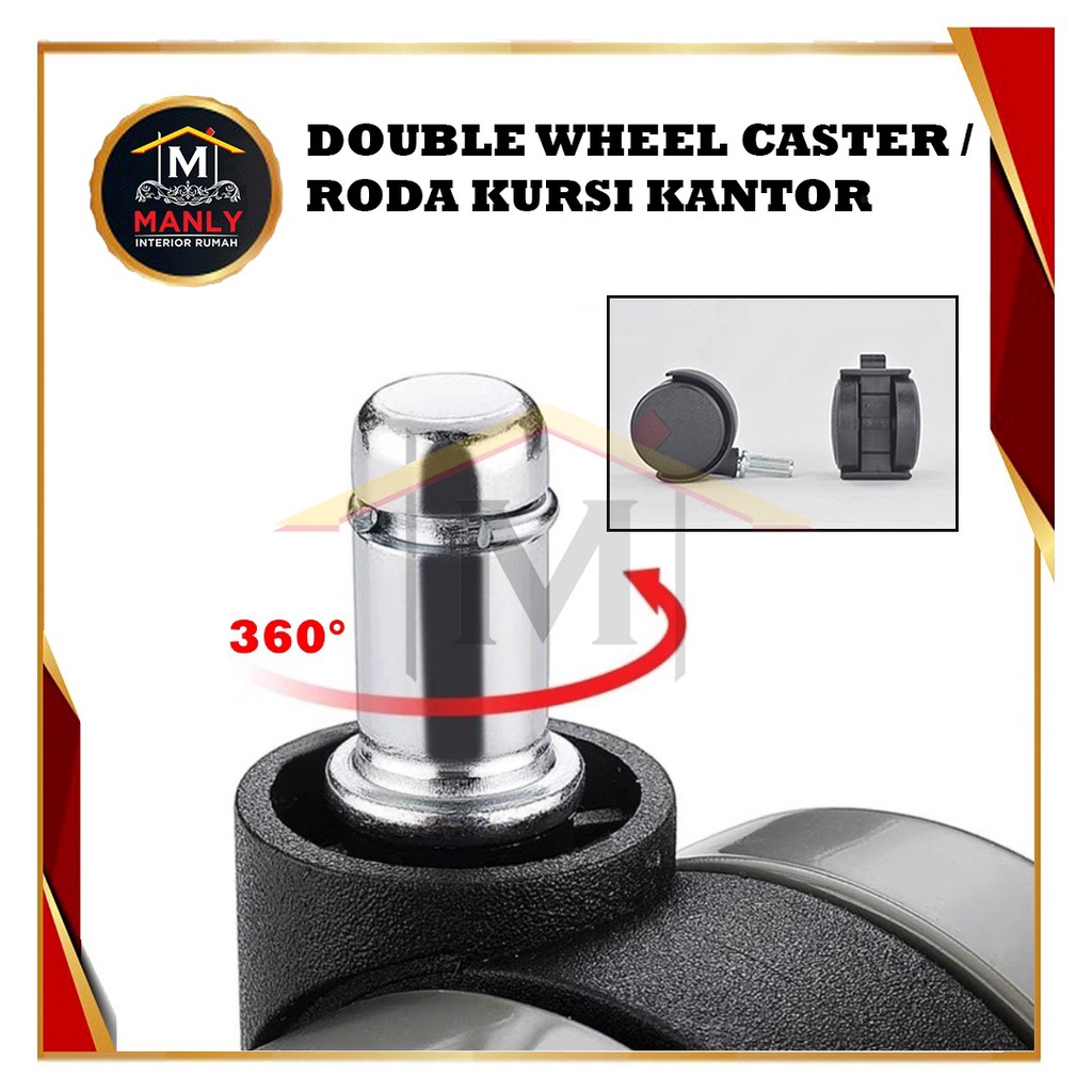 Roda Kursi Kantor 1,5 inch Tancap Cocok Untuk Semua Merek Kursi Kantor